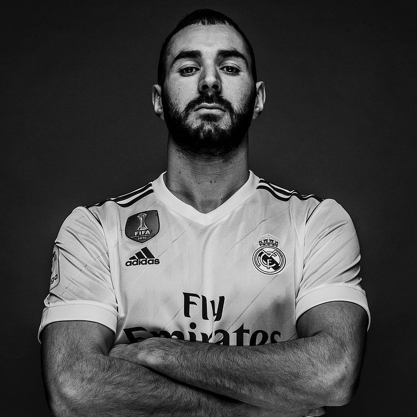 Retrato al Futbolista Karim Benzema. ©Jeosm