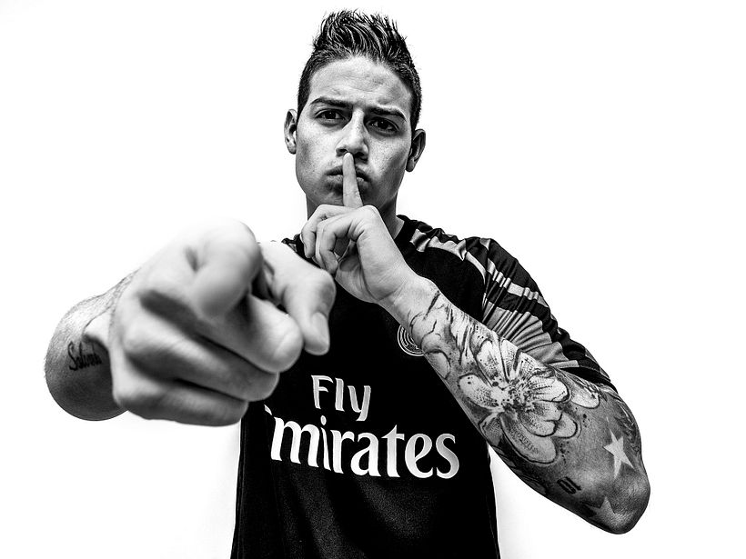 Retrato al Futbolista James Rodríguez. ©Jeosm