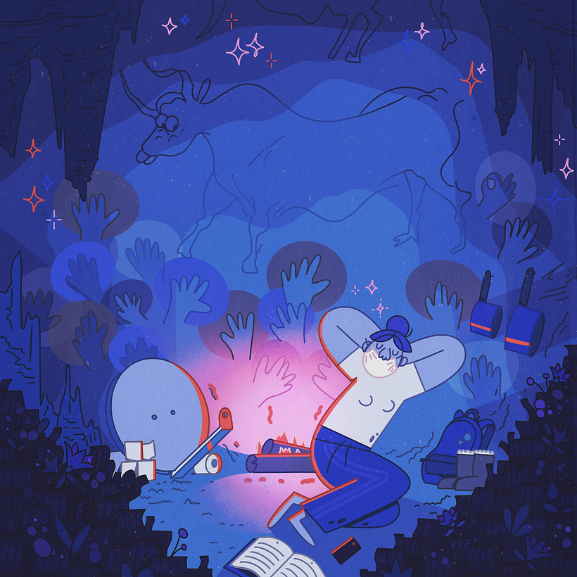 Fantastic Cave, a Digital Illustration Project Using Imagination 1