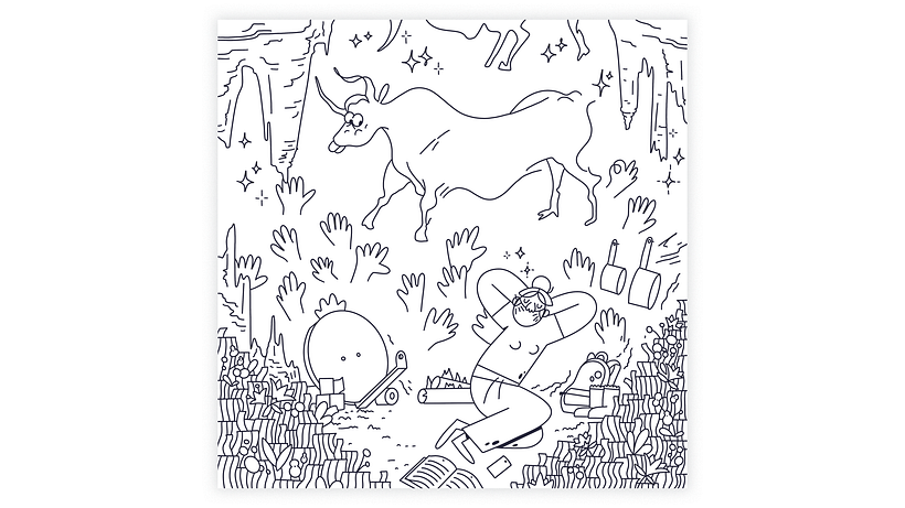 Fantastic Cave, a Digital Illustration Project Using Imagination 3