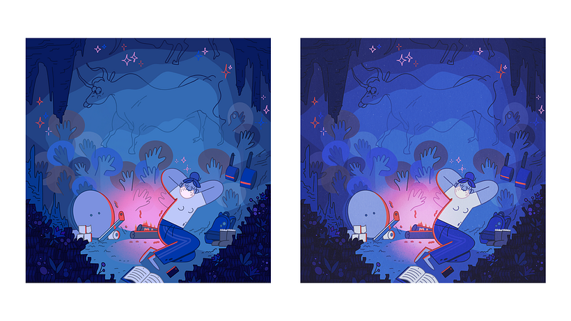 Fantastic Cave, a Digital Illustration Project Using Imagination 5