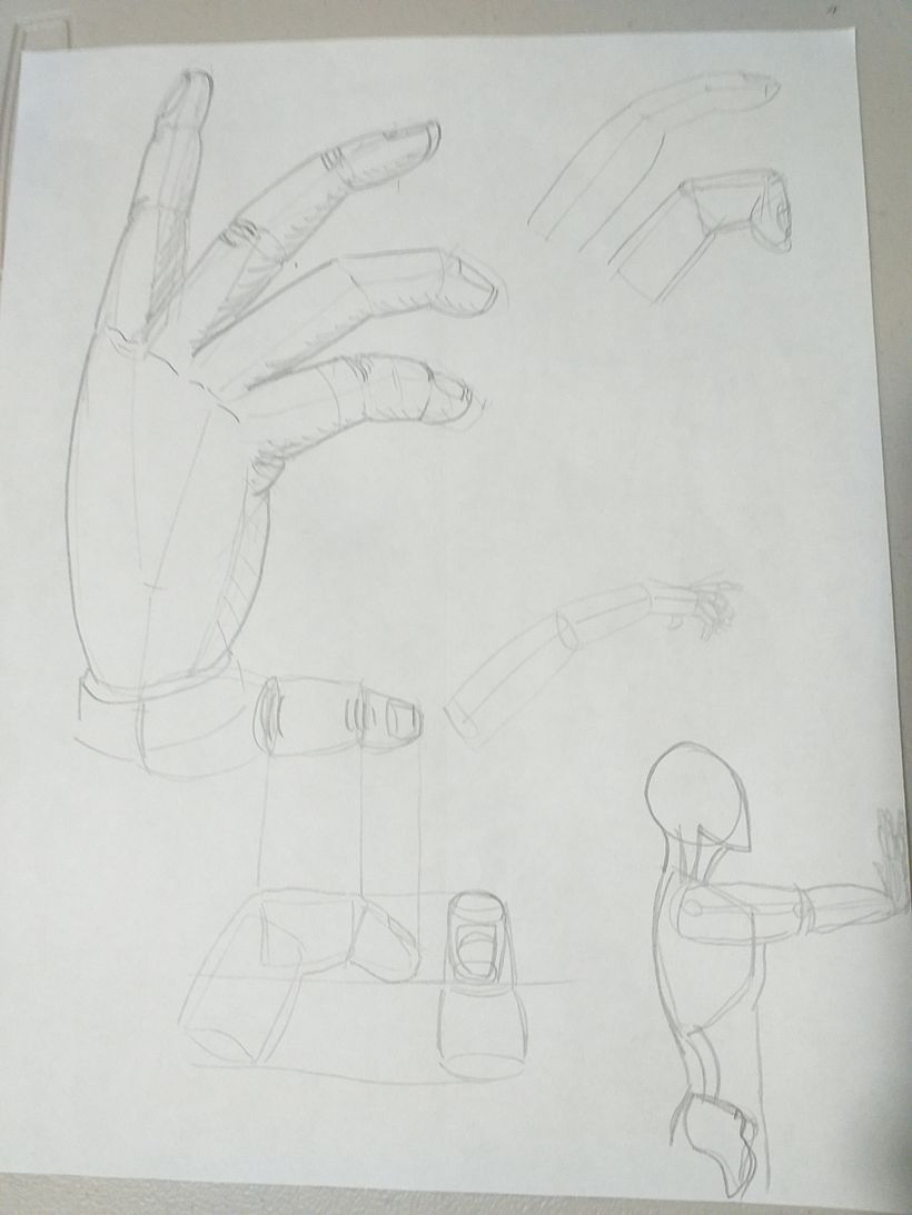 Me encanto la forma en que representamos a los dedos como cilindros y de igual forma es para un brazo completo