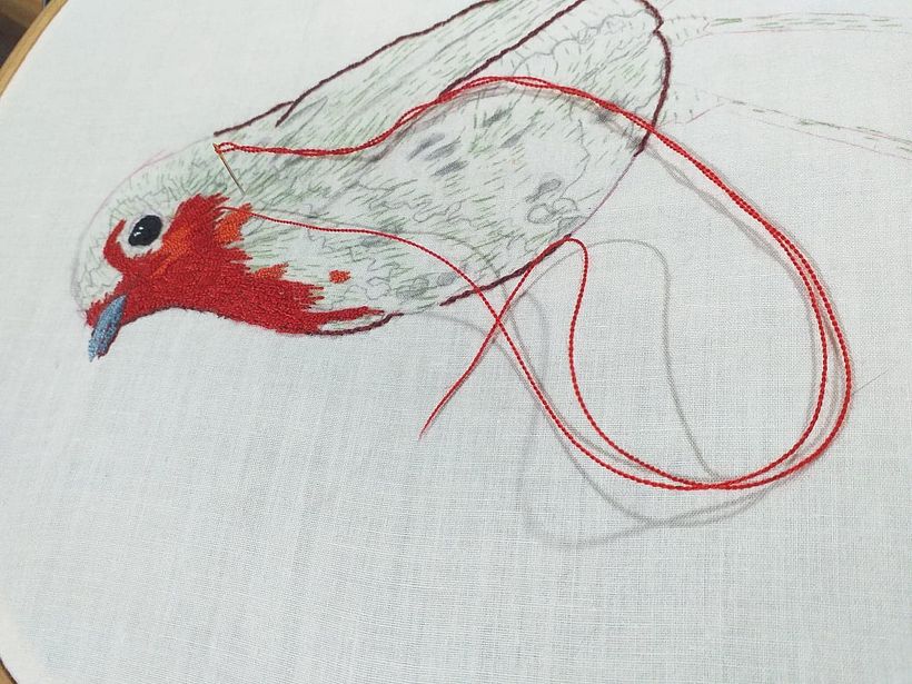 Mi Proyecto del curso: Pintar con hilo: técnicas de ilustración textil 0