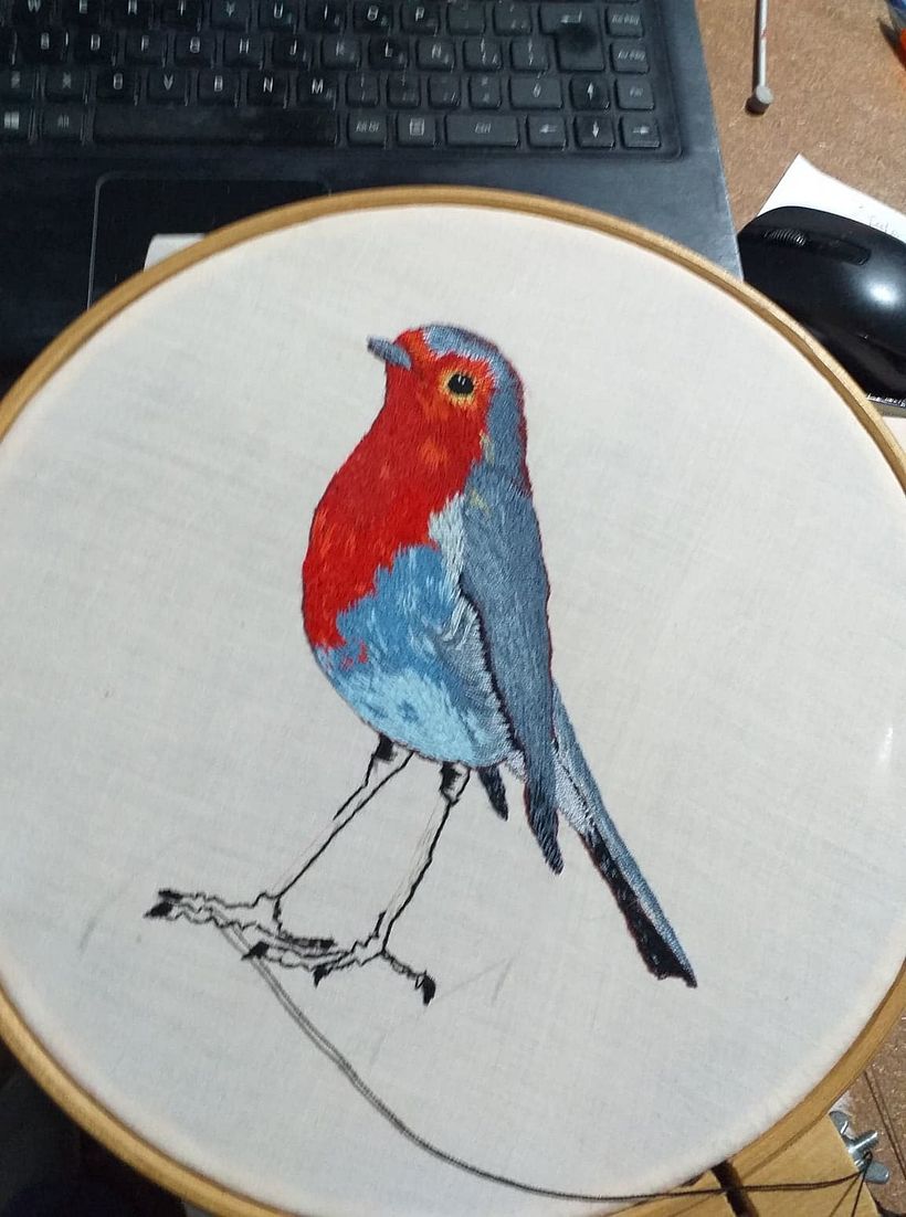 Mi Proyecto del curso: Pintar con hilo: técnicas de ilustración textil 1