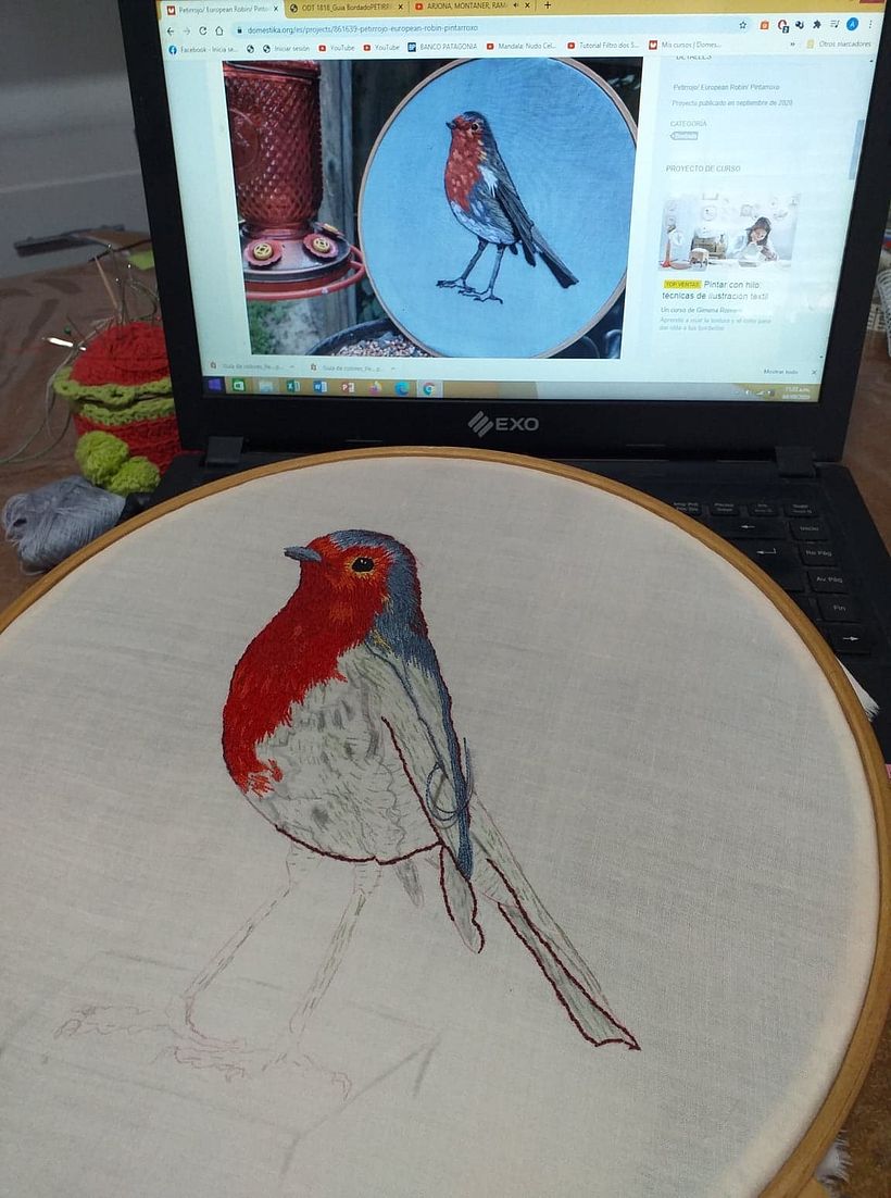 Mi Proyecto del curso: Pintar con hilo: técnicas de ilustración textil 2