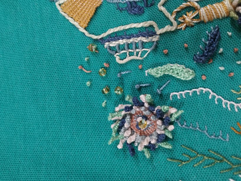 Mi Proyecto del curso: Técnicas avanzadas de bordado: puntadas y composiciones con volumen 1