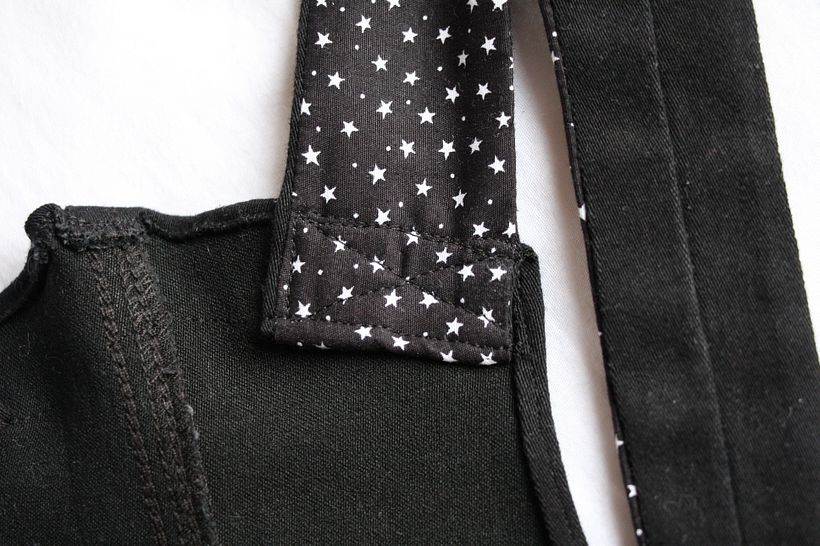 Reinforced stitching on the straps
