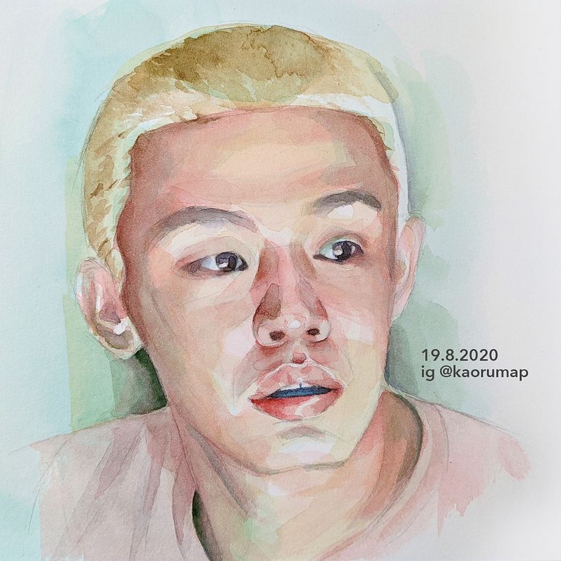 I tried drawing actor Yoo Ah In from the new zombie movie #Alive 