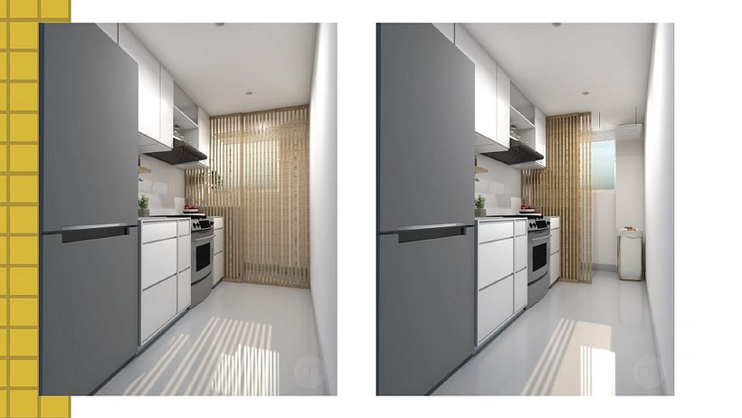 DIVISION ENTRE LAUNDRY Y  COCINA