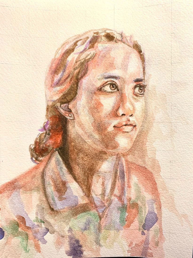 Mi Proyecto del curso: Retrato artístico en acuarela -1