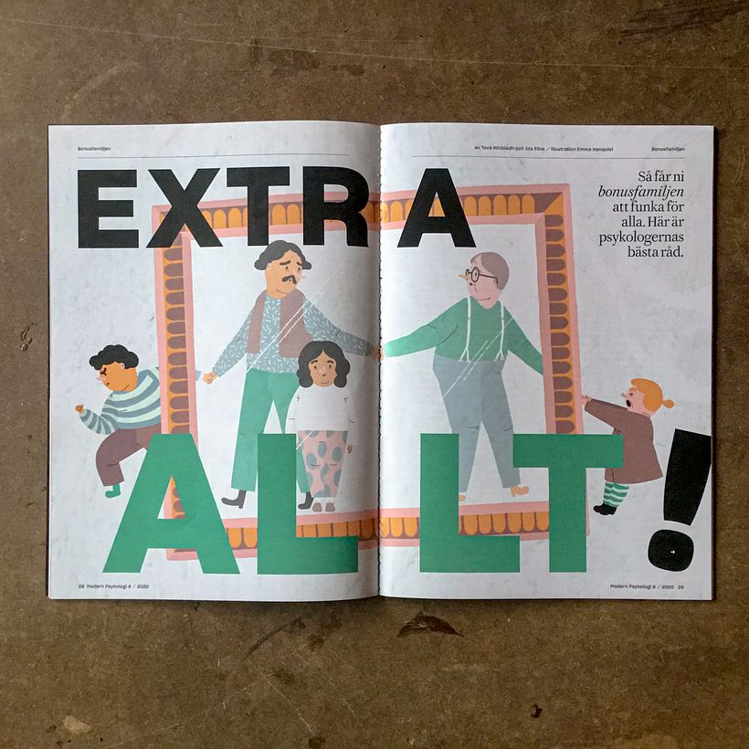 Editorial illustrations: Modern Psykologi 0