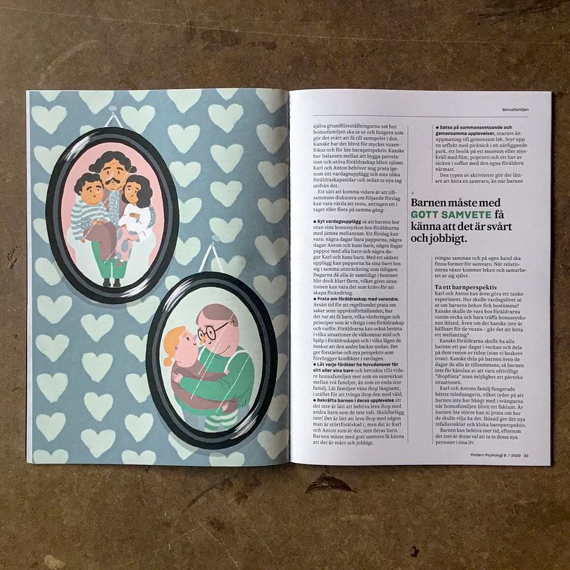 Editorial illustrations: Modern Psykologi 2