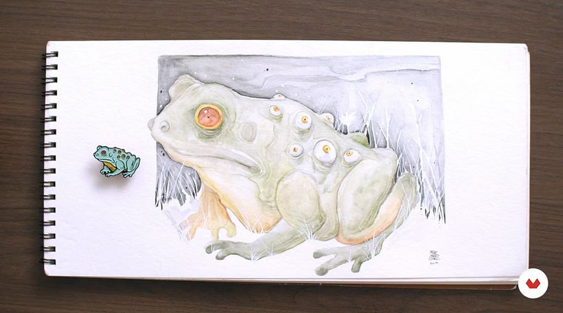 Original pin and illustration by Mike Sandoval
