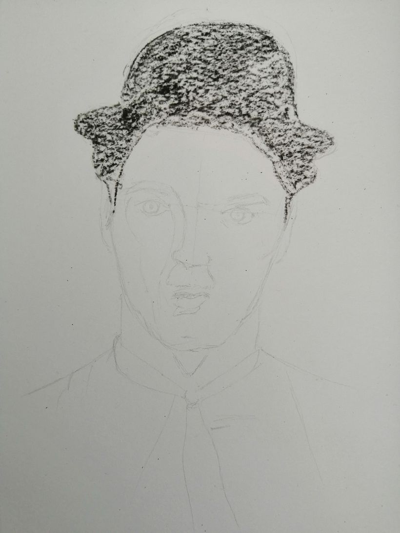 Mi Proyecto del curso: Retrato realista con lápiz de grafito/Chaplin 0