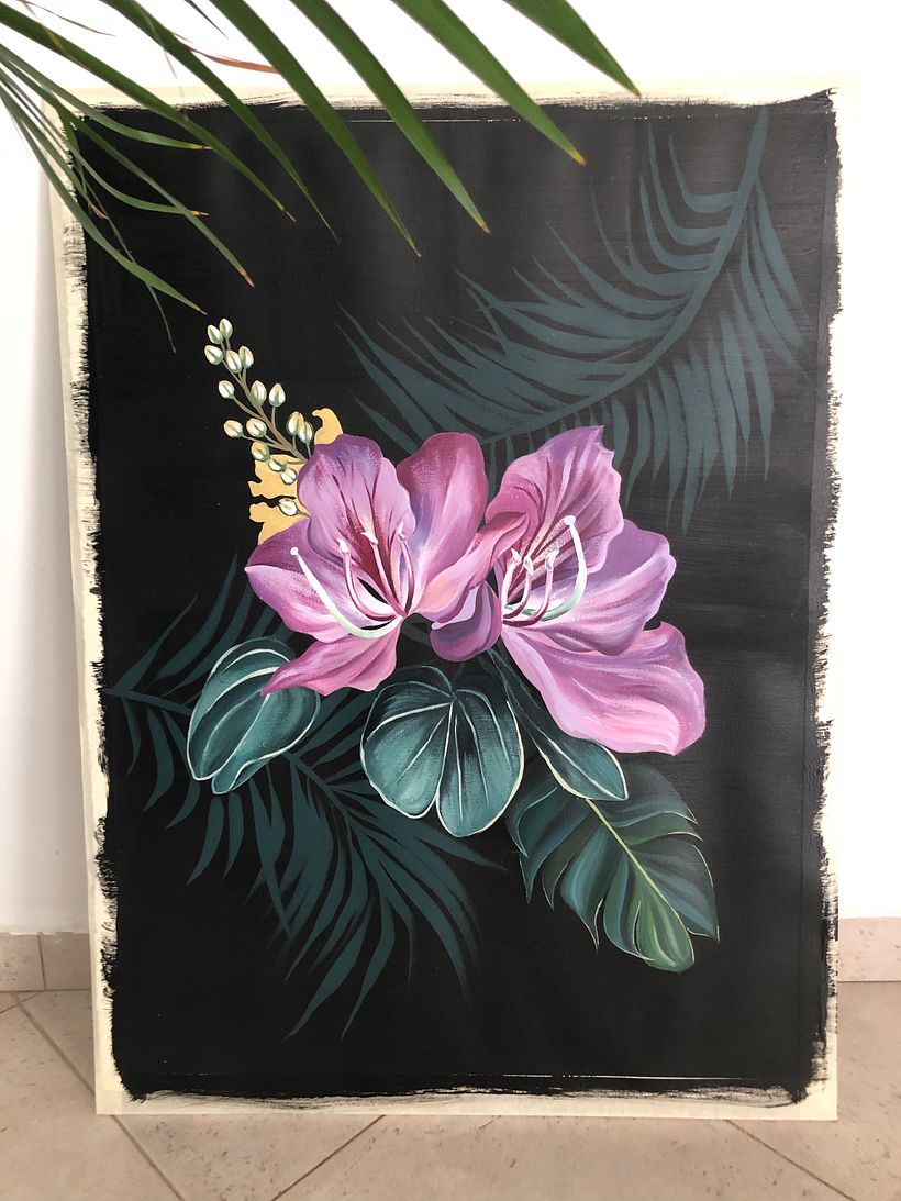 My project in Botanical Painting with Acrylic course 0