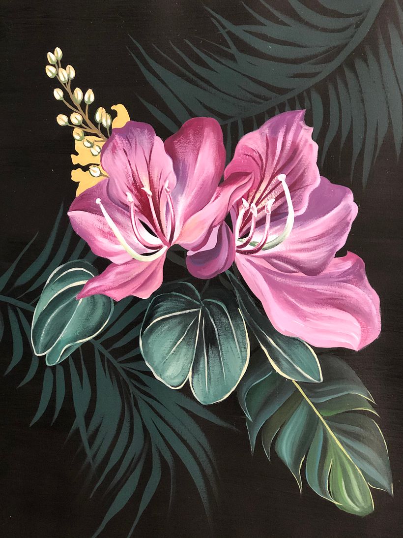 My project in Botanical Painting with Acrylic course 1