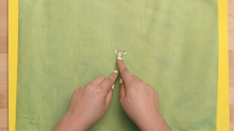 Mark the center with a plant