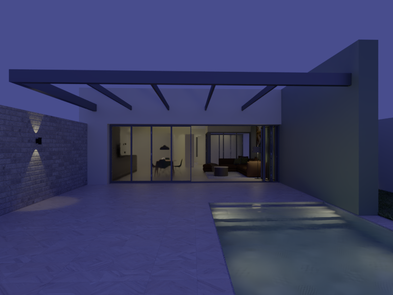 Nocturna con materiales