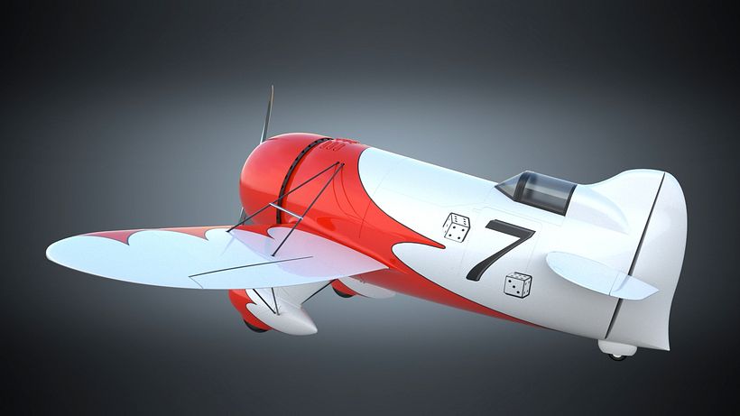 Gee Bee R2 - Práctica de modelado y render 1