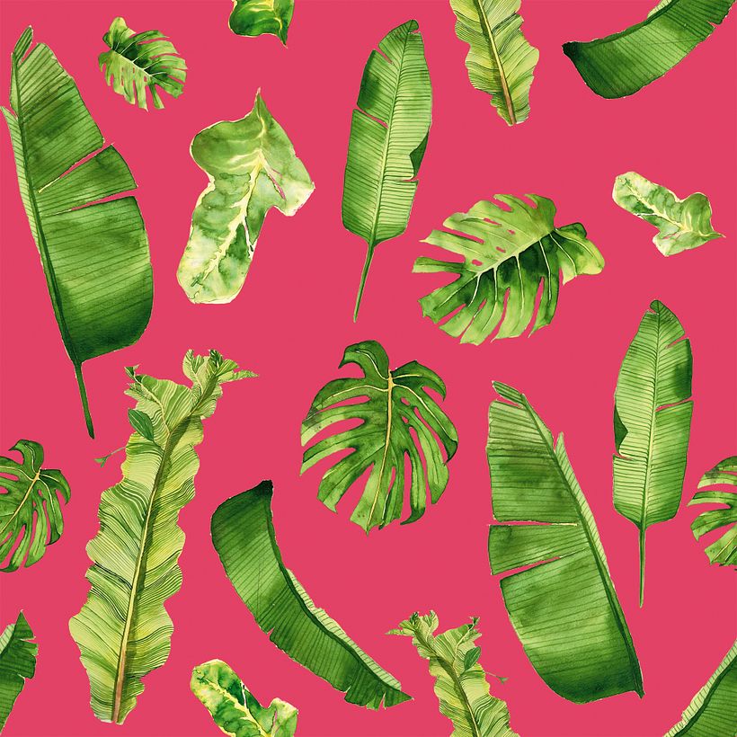 Tropical Leaves - Traditionele illustratie