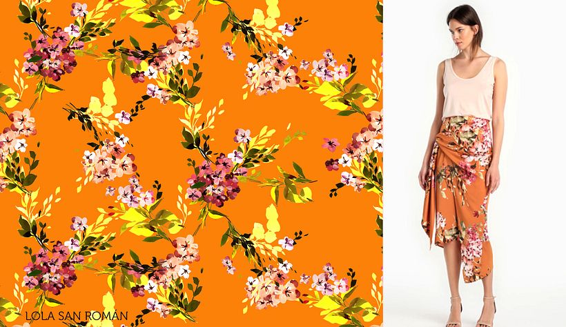 Estampado textil hecho para Amitié. 