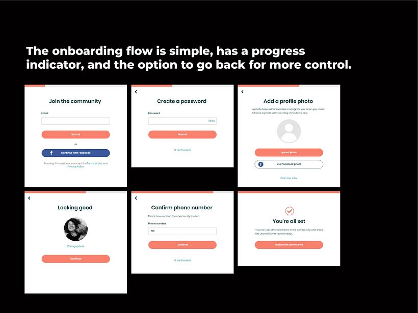 User experience overhaul for dog sharing community to improve homepage conversion and the registration process 10