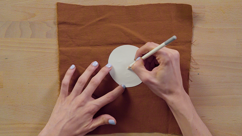 Trace the outline of the drawing in chalk