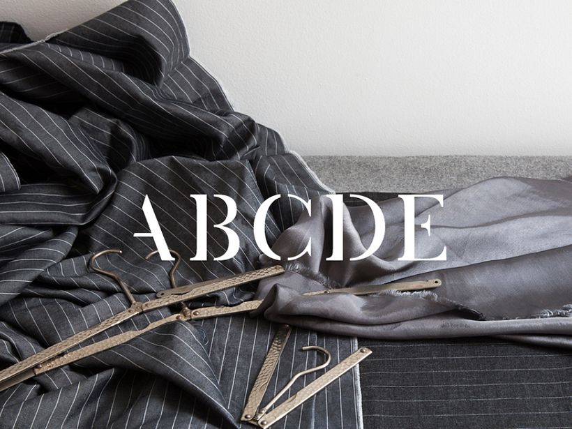 A bespoke typeface, informed by traditional stencil lettering found on dress mannequins.