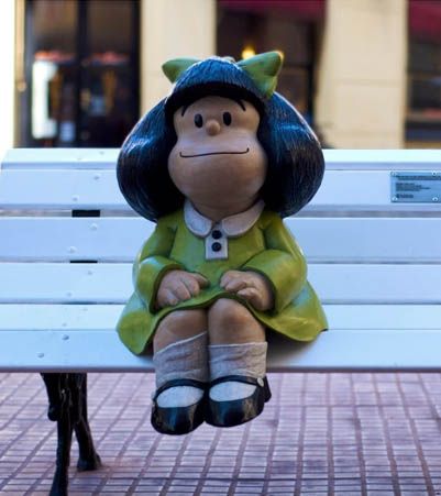Estatua de Mafalda en San Telmo, Buenos Aires. Foto: Beatrice Murch
