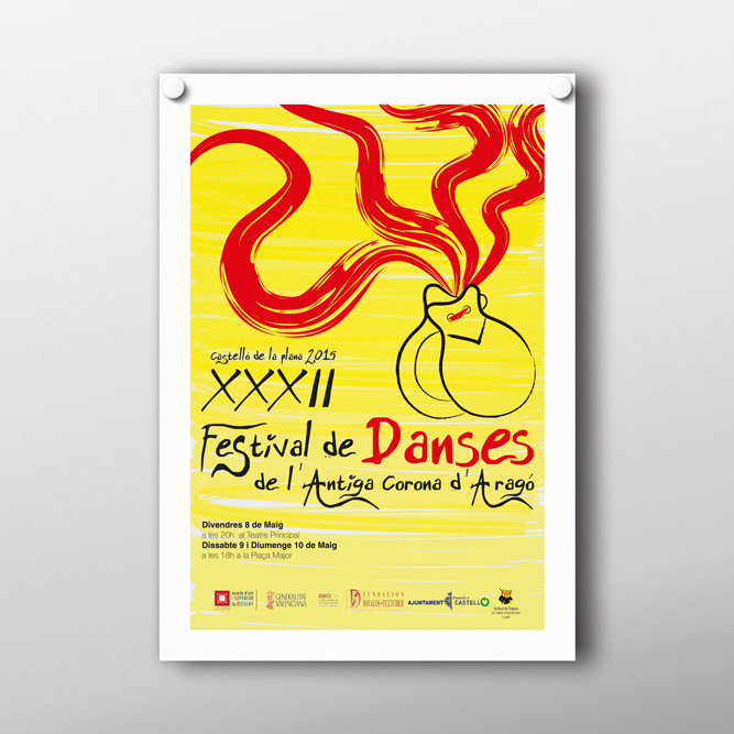 Cartel para el festival de "Danses de l'Antiga Corona d'Aragó" de Castellón (SEMIFINALISTA)