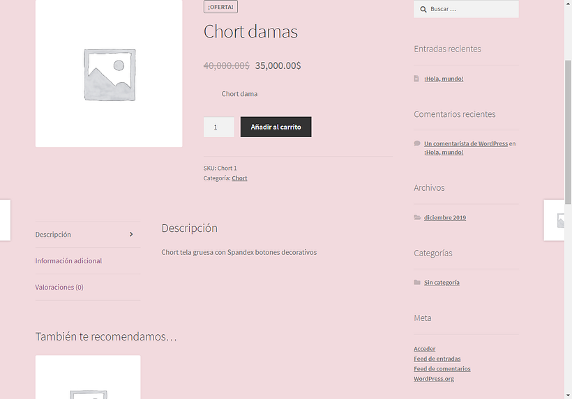 Mi Proyecto del curso: Creación de una tienda online en WordPress 3