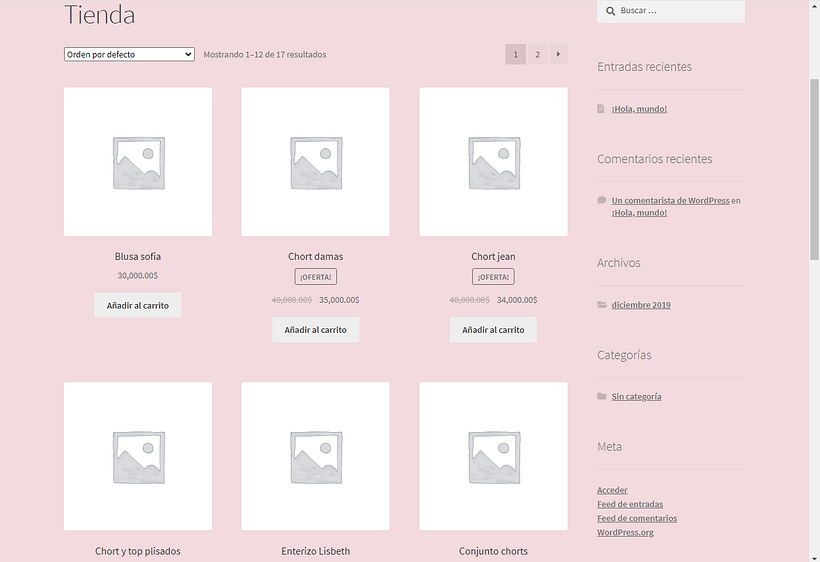 Mi Proyecto del curso: Creación de una tienda online en WordPress 4