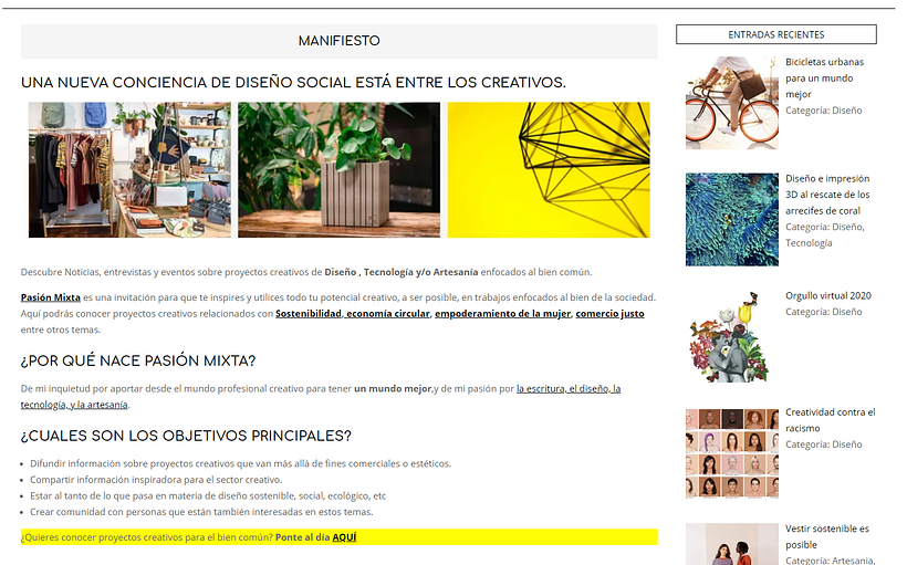Creación de una web profesional con WordPress: Pasión mixta 2