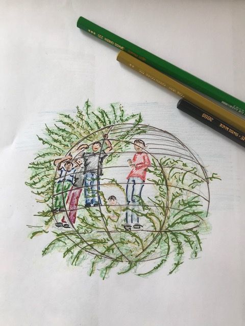 #DMSTK31days31drawings DIA 1 - Crianças a brincar