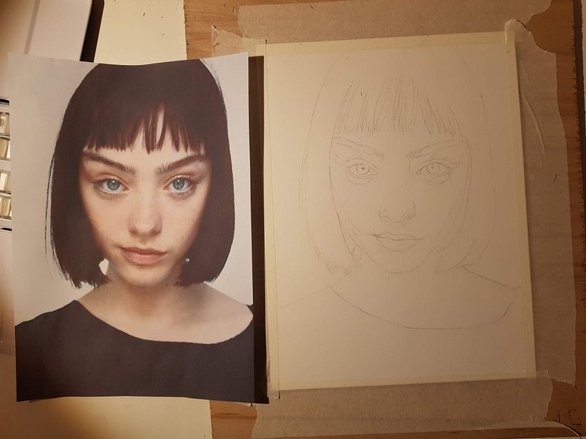 Mi Proyecto del curso: Retrato en acuarela a partir de una fotografía 2