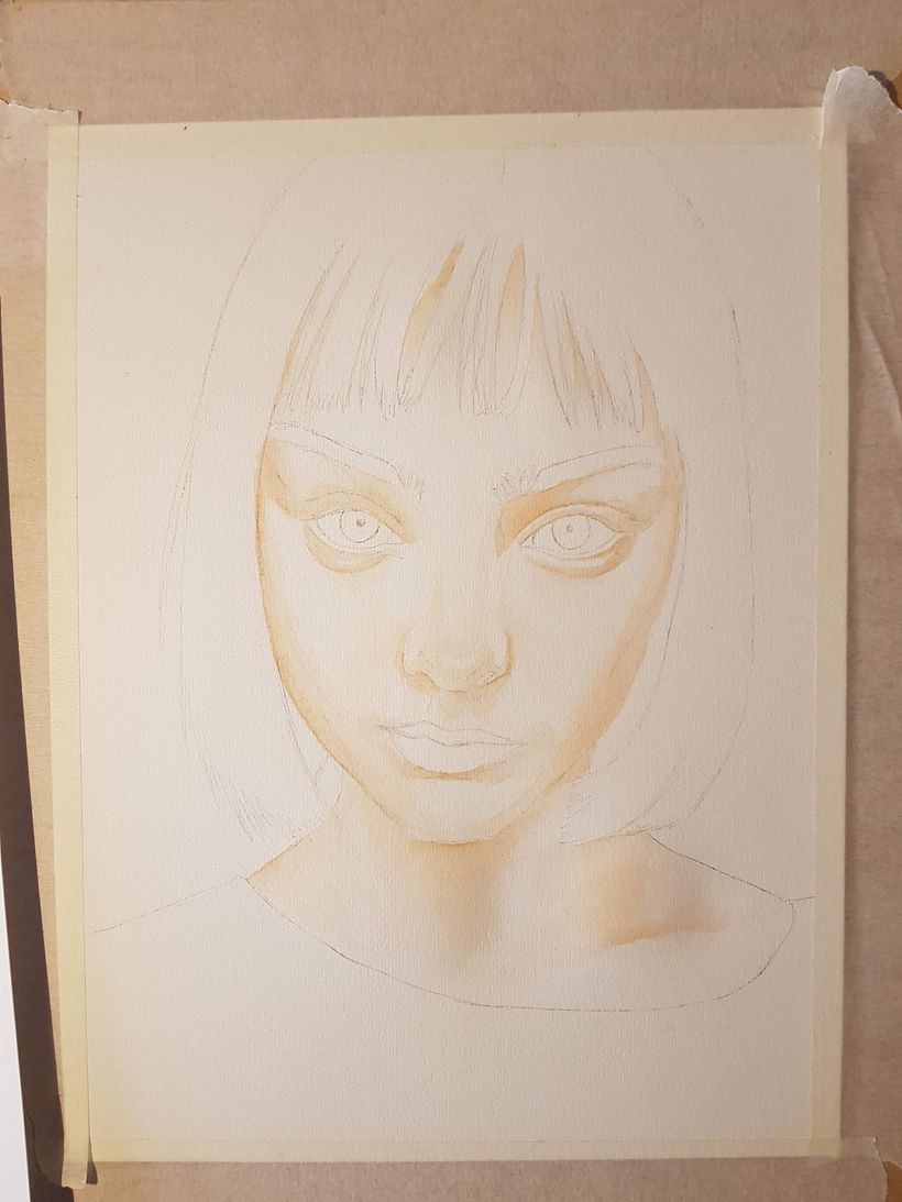 Mi Proyecto del curso: Retrato en acuarela a partir de una fotografía 4