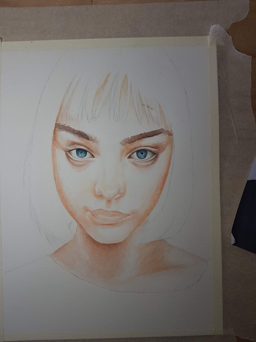 Mi Proyecto del curso: Retrato en acuarela a partir de una fotografía 6