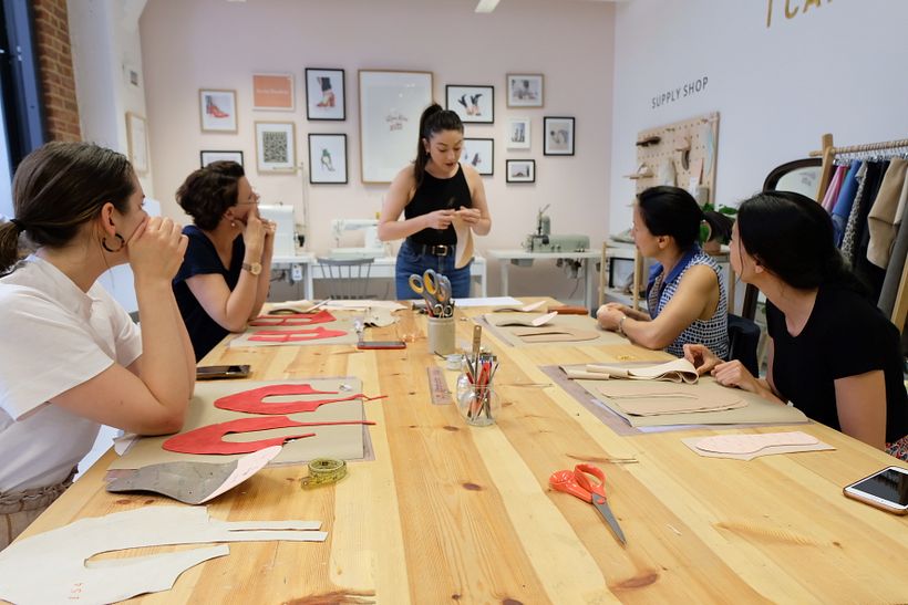 Class in action at @icanmake_shoes