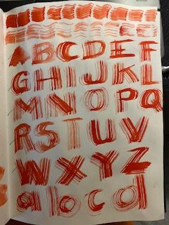 Fan brush lettering