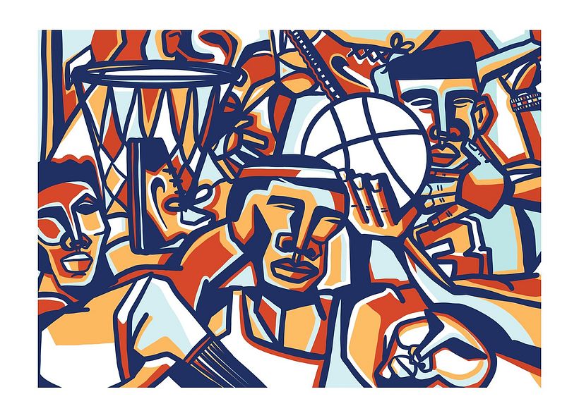 "in the paint" from ""Chaos" series. By Adrian Brandon.