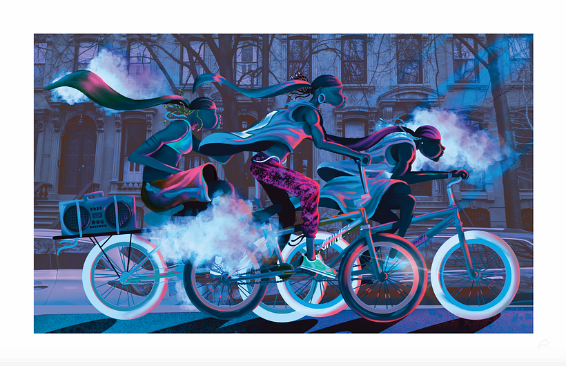 "past curfew" from "Durag" series. By Adrian Brandon.