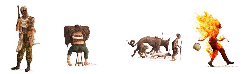 Ilustraciones para el libro "La mirada del pájaro transparente" 5