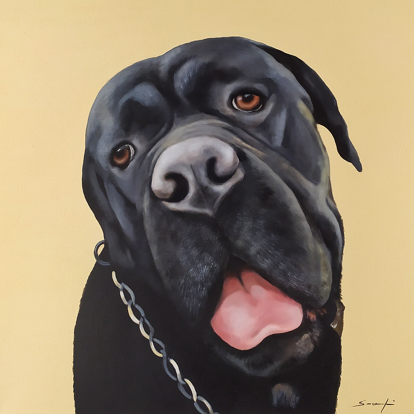 Realizado con Acrílico sobre lienzo, 40x40 cm