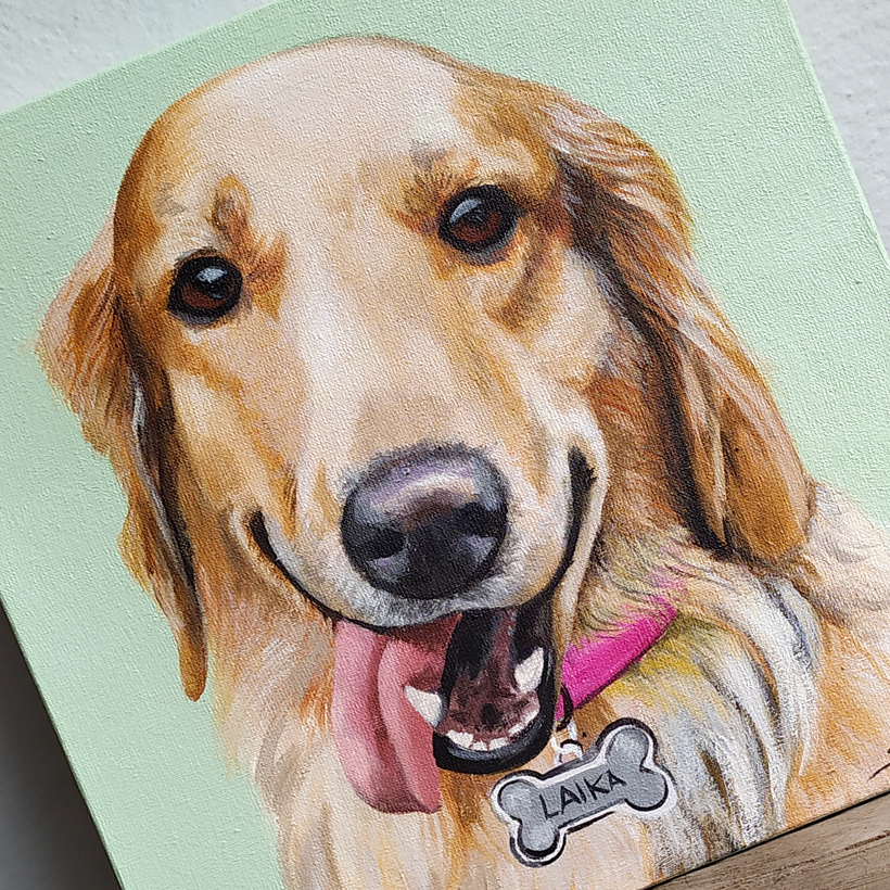 Acrílico sobre lienzo, tamaño: 20x20 cm