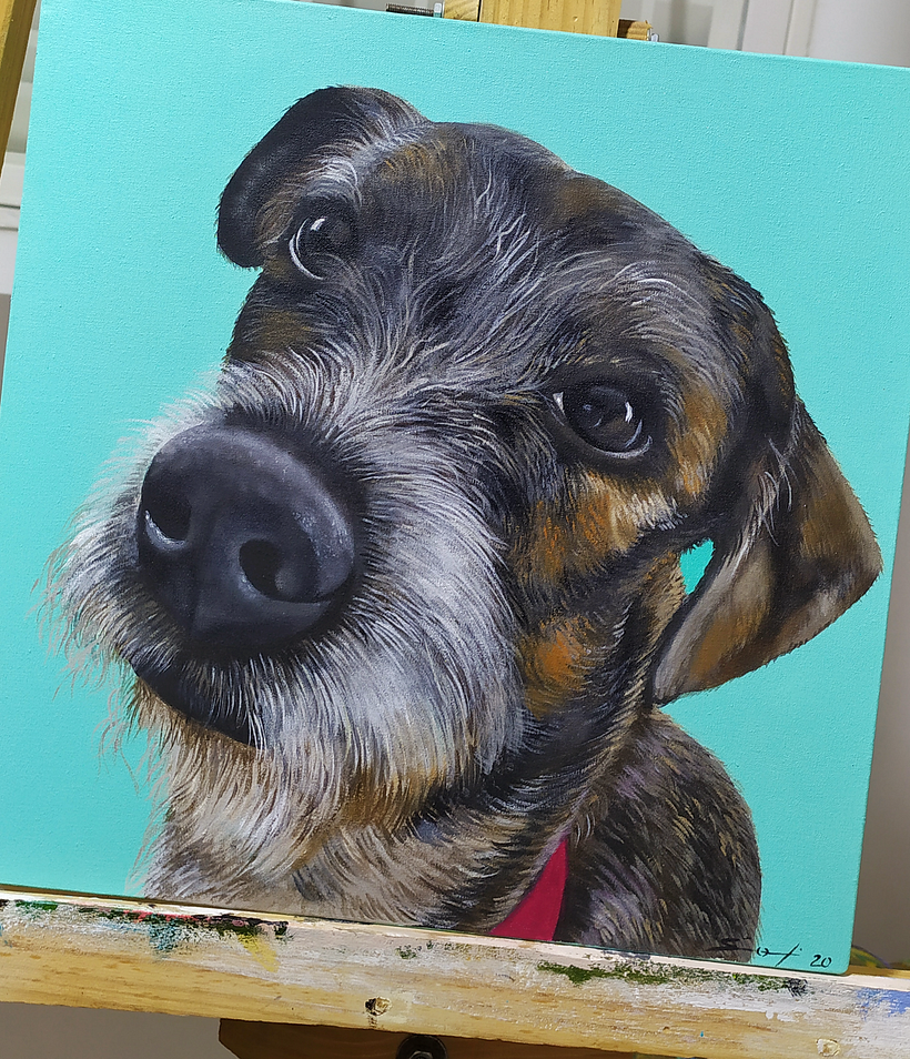 Obra realizada con acrílico sobre lienzo, medidas 30x30 cm