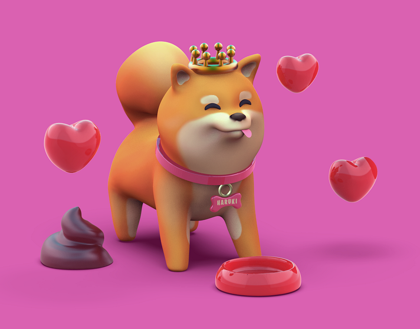 Ilustración 3D: Artista con crayón mágico - Modelado 3D