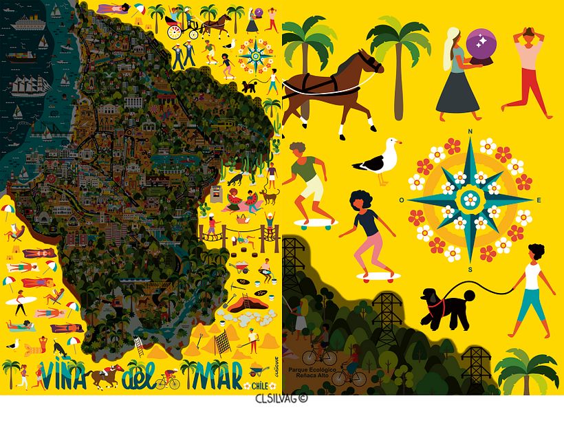 Lado izq.: Puzzle tamaño 50x70cm. Lado der.: Colores alterados.