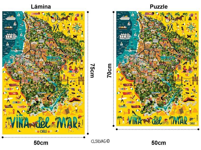 Lado izq.: Lámina Ilimitada. Lado der.: Puzzle Edición Especial Limitada.