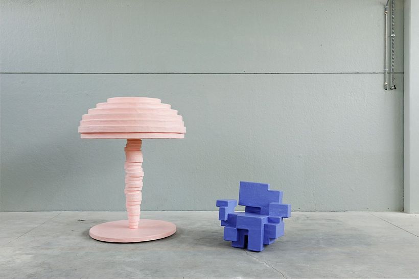 Studio Nucleo, Primitive Floor Lamp and Armchair, 2010 - 2020. © Studio Nucleo. Photo: PEPE Photografia