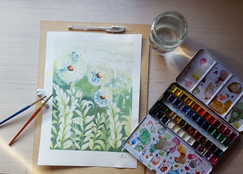 Mi Proyecto del curso: Técnicas de acuarela en negativo para ilustración botánica 3